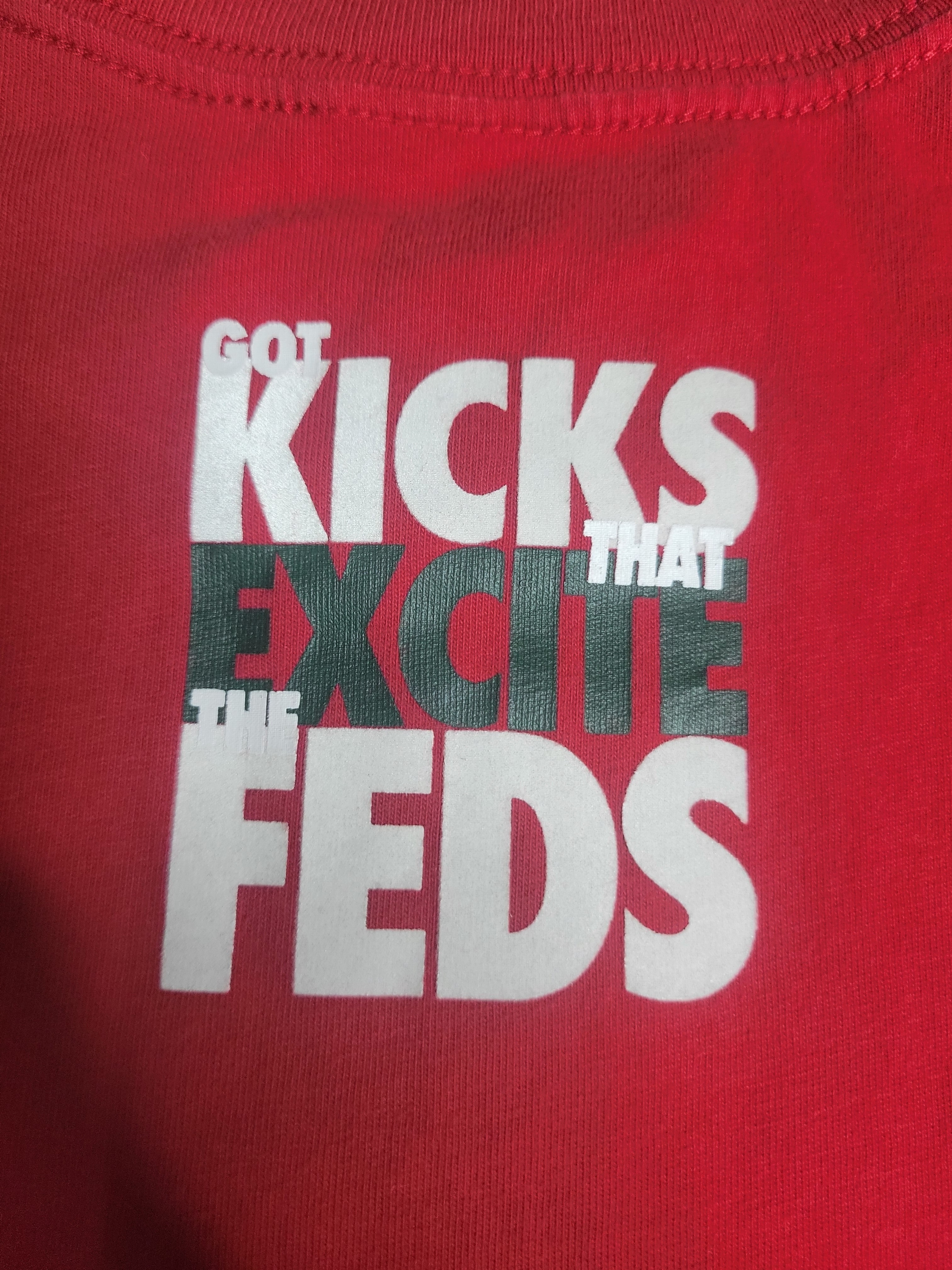 Nas Nike Head / Got Kicks That Excite The Feds Half Time T Shirt Rare (4xl)